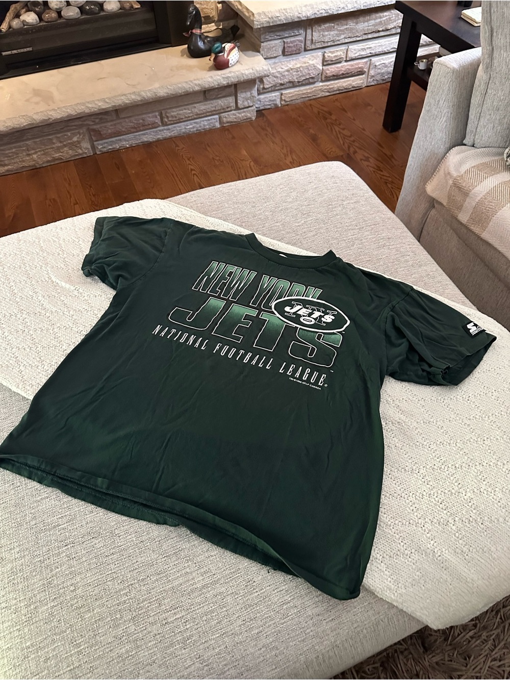 Vintage New York Jets Men's Green Graphic Tee